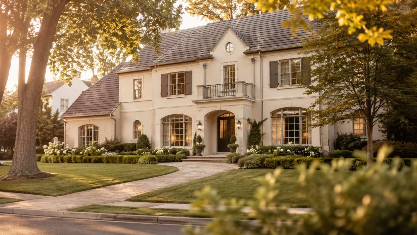 Elegant New Jersey home on a tree-lined street